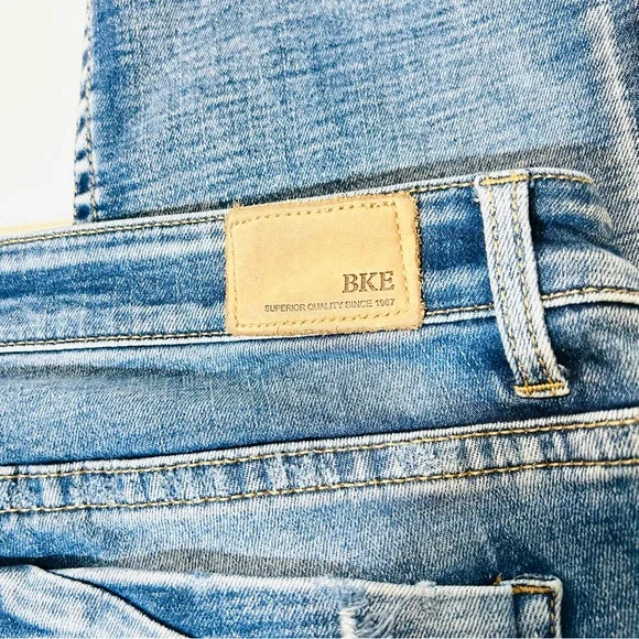 BKE jeans Payton Mid Rise Straight leg jeans distressed stretchy women Size 32 - Picture 12 of 12